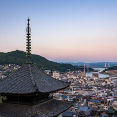 寿司やま元 尾道の夕景